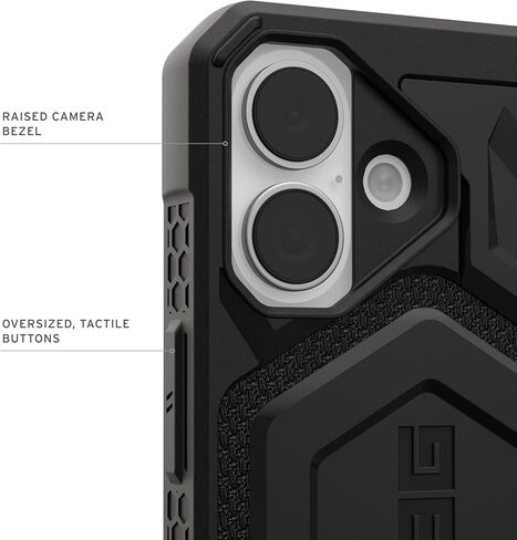 حافظة URBAN ARMOR GEAR UAG مصممة لهاتف iPhone 17 Monarch Pro - متوافقة مع غطاء حماية من الدرجة العسكرية MagSafe، أسود كيفلار in Kuwait