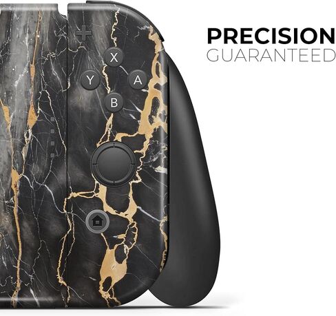 Design Skinz - Compatible with Nintendo Wii - Skin Decal Protective Scratch-Resistant Removable Vinyl Wrap Cover - Black and Gold Marble Surface in Kuwait