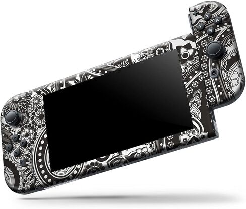 Design Skinz - متوافق مع Nintendo 3DS XL - غطاء حماية من الفينيل مقاوم للخدش وقابل للإزالة - نمط فاسيلي أبيض وأسود in Saudi Arabia