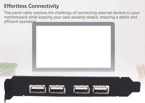 بطاقة منافذ Bewinner مزدوجة 9PIN إلى 4 USB2.0، كابل PCI مع نقل بيانات بسرعة 480 ميجابت في الثانية للكمبيوتر المكتبي، ودعم 11 OS X in Kuwait