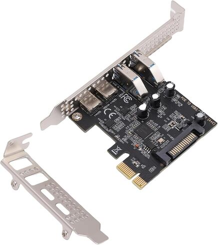Sanpyl PCIe USB 3.2 Gen 1 Card عرض النطاق الترددي 5 جيجابت في الثانية، بطاقة توسيع USB إضافة 2 USB 3.2 Gen 1 Type C 2 منافذ USB Type A لأجهزة الكمبيوتر المكتبية، من أجل فوز Linux لنظام التشغيل OS X in Saudi Arabia