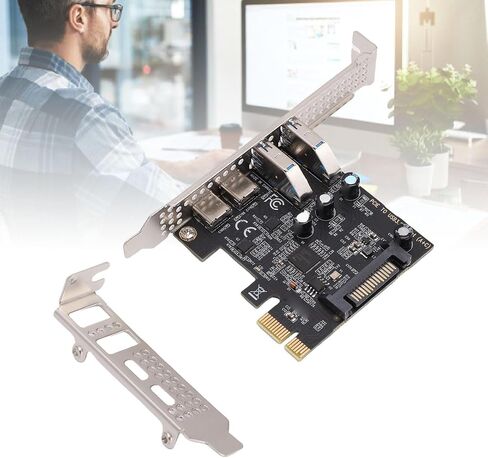 Sanpyl PCIe USB 3.2 Gen 1 Card عرض النطاق الترددي 5 جيجابت في الثانية، بطاقة توسيع USB إضافة 2 USB 3.2 Gen 1 Type C 2 منافذ USB Type A لأجهزة الكمبيوتر المكتبية، من أجل فوز Linux لنظام التشغيل OS X in Saudi Arabia