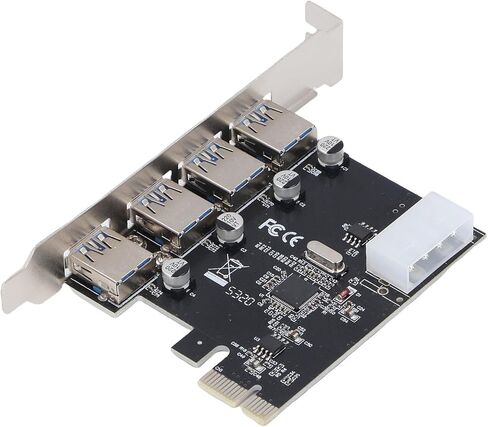 VBESTLIFE 4 Ports 5Gbps USB 3.0 PCI Express Expansion Card, Built in Self Powered Technology, for Wins 2000, Vista, Wins 7 Desktop PC in Saudi Arabia