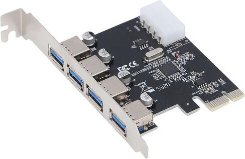 VBESTLIFE 4 Ports 5Gbps USB 3.0 PCI Express Expansion Card, Built in Self Powered Technology, for Wins 2000, Vista, Wins 7 Desktop PC in Saudi Arabia