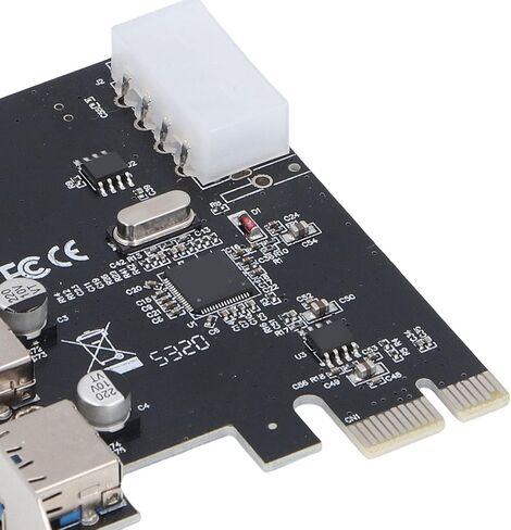 VBESTLIFE 4 Ports 5Gbps USB 3.0 PCI Express Expansion Card, Built in Self Powered Technology, for Wins 2000, Vista, Wins 7 Desktop PC in Saudi Arabia
