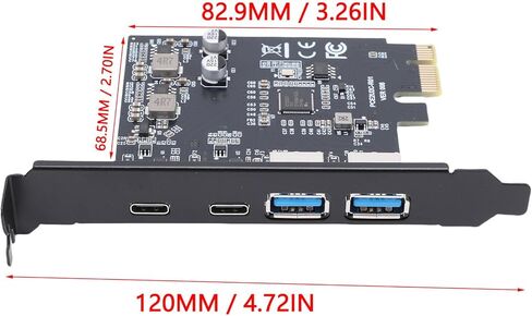 بطاقة توسيع USB3.2 من Bewinner، 4 منافذ PCIE إلى USB 3.2 GEN1 5 جيجابت في الثانية مع منفذين USB A ومنفذين من النوع C، للوحة الأم للكمبيوتر Linux in Kuwait