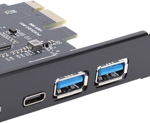 بطاقة توسيع USB3.2 من Bewinner، 4 منافذ PCIE إلى USB 3.2 GEN1 5 جيجابت في الثانية مع منفذين USB A ومنفذين من النوع C، للوحة الأم للكمبيوتر Linux in Kuwait