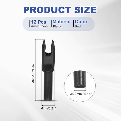 PATIKIL Archery Arrows Nocks, Plastic Insert Arrow Nock Replacement Arrow Tails for Hunting Shooting Compound Recurve Bow in Saudi Arabia