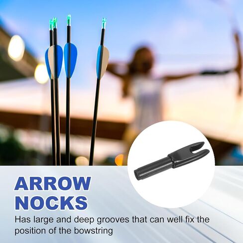 PATIKIL Archery Arrows Nocks, Plastic Insert Arrow Nock Replacement Arrow Tails for Hunting Shooting Compound Recurve Bow in Saudi Arabia