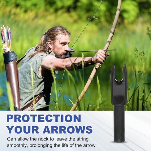PATIKIL Archery Arrows Nocks, Plastic Insert Arrow Nock Replacement Arrow Tails for Hunting Shooting Compound Recurve Bow in Saudi Arabia