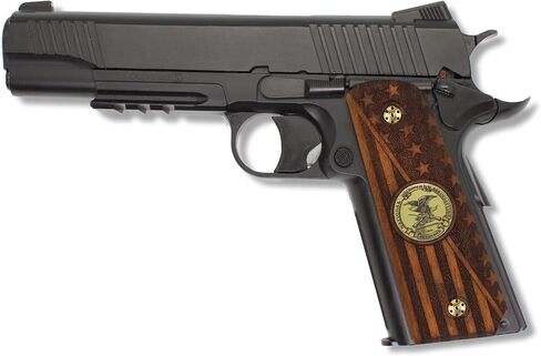 URAY 1911 بالحجم الكامل 45 ميدالية ترامب ومقابض العلم - مقابض مسدس هجينة CNC/مصنوعة يدويًا فائقة الجودة لكولت وكيمبر وتوروس وريمنجتون وجميع النماذج الحكومية لعام 1911 in Saudi Arabia