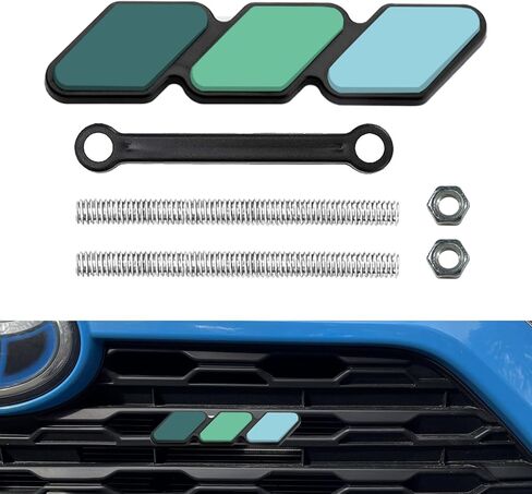 TRD Grille Decor Badge, 3-Color Upgrade Emblem, Grille Insert Trims, Car Decoration Accessories Tri-Color Grille Badge Emblem Fit for Tacoma 4Runner Tundra Sequoia Rav4 Highlander (Green/Blue) in Saudi Arabia