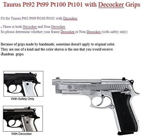 مقابض جديدة متوافقة مع Taurus Pt-92، Pt-99، Pt100، Pt101 Decocker، بوليستر راتنج اللؤلؤ الأبيض الناعم، صناعة يدوية تايلاندية in Saudi Arabia