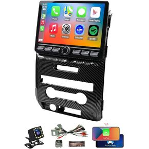 QLED Radio for Ford F150 2009 2010 2011 2012,2013 2014 STX XL Upgrade,Carbon Fiber Style,8 core Touch Screen Stereo Replacement,Wireless carplay Android auto,4G LTE Network,Free Camera in Kuwait