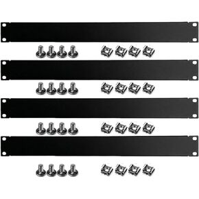Harrisen 4 Pack of 1U Blank Panel, Mount Blanking Panel, Metal Rack Mount Filler Panel for 19 Inch Server Rack Cabinet or Enclosure, Black in Saudi Arabia