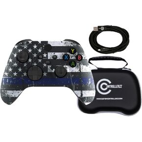 حزمة وحدة التحكم المخصصة Blue Line - تتضمن وحدة التحكم اللاسلكية المخصصة Blue Line لأجهزة Xbox Series X/S وXbox One والكمبيوتر الشخصي وكابل USB-C المضفر وحقيبة حماية عالمية in Kuwait