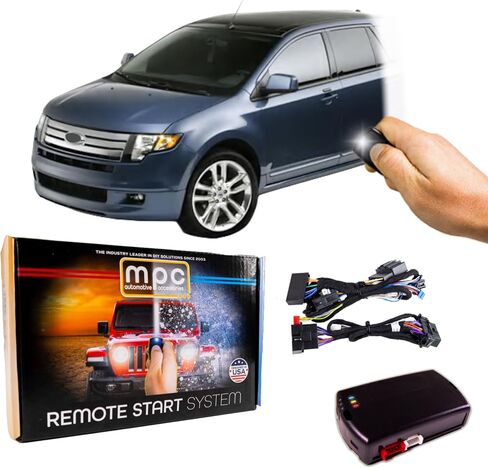 MPC Factory Remote Activated Remote Start Kit Compatible with 2007-2010 Ford Edge - Plug & Play - Key-to-Start - Gas - Firmware Preloaded in Saudi Arabia