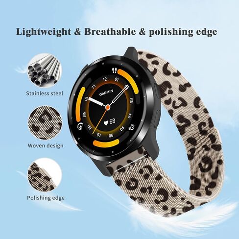 حزام معدني شبكي متوافق مع ساعة Garmin Venu 3S/4 41mm/2S/Forerunner 265S/255S، مشبك مغناطيسي من الفولاذ المقاوم للصدأ 18 مم، حزام بديل سريع الفك لـ Garmin Vivoactive 4S النساء والرجال in Kuwait
