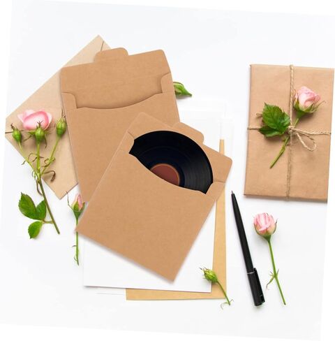 50Pcs Paper CD Sleeves for DVD Storage Durable CD Paper Bags to Against and Scratches for Home Office School Business Use in Saudi Arabia