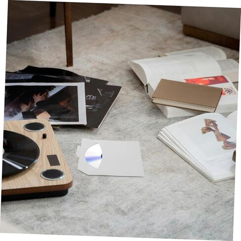 50pcs Paper CD Sleeves Reusable DVD Envelopes for Safe Storage Lightweight Design for Easy Organization for CD DVD Disc Protection and Archiving in Saudi Arabia