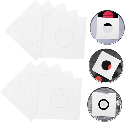 Ciieeo 20pcs Vinyl Record Storage Sleeves with Right Angle Design for Music Album Protection Breathable Pouch for Air Circulation Present Packaging for Vinyl Collectors in Saudi Arabia