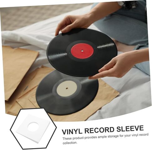 Ciieeo 20pcs Vinyl Record Storage Sleeves with Right Angle Design for Music Album Protection Breathable Pouch for Air Circulation Present Packaging for Vinyl Collectors in Saudi Arabia