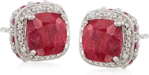 Ross-Simons Gemstone و .10 Ct. T.W. أقراط توباز البيضاء في الفضة الإسترليني in Saudi Arabia