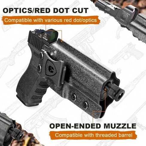 G20 21 22 Holster IWB Kydex Holster w/Optics Cut: G21 / G20 (Gen 3 4 5) & G22 Gen 5, Inside Waistband Appendix Carry Holster G21, Adj. Retention & Cant, Right/Left Hand Option in Saudi Arabia