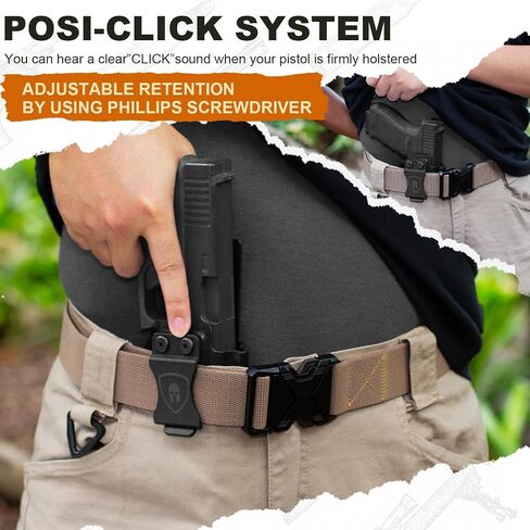 G20 21 22 Holster IWB Kydex Holster w/Optics Cut: G21 / G20 (Gen 3 4 5) & G22 Gen 5, Inside Waistband Appendix Carry Holster G21, Adj. Retention & Cant, Right/Left Hand Option in Saudi Arabia