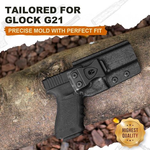 G20 21 22 Holster IWB Kydex Holster w/Optics Cut: G21 / G20 (Gen 3 4 5) & G22 Gen 5, Inside Waistband Appendix Carry Holster G21, Adj. Retention & Cant, Right/Left Hand Option in Saudi Arabia