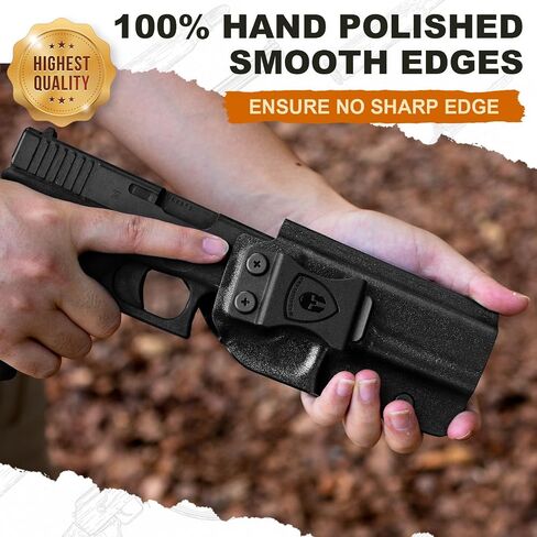 G20 21 22 Holster IWB Kydex Holster w/Optics Cut: G21 / G20 (Gen 3 4 5) & G22 Gen 5, Inside Waistband Appendix Carry Holster G21, Adj. Retention & Cant, Right/Left Hand Option in Saudi Arabia
