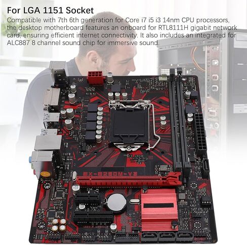 اللوحة الأم Yoidesu LGA 1151، اللوحة الأم B250M V3 2 قناة DDR4 2400 ميجا هرتز، لمعالجات وحدة المعالجة المركزية Core i7 i5 i3 14nm، PCI E 3.0، بطاقة شبكة RTL8111HGgigabit in Kuwait