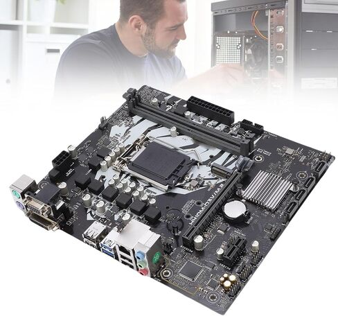 Computer Motherboard, LGA 1200 DDR4 2933 2666 Micro ATX Mainboard with 1 PCI E x16 2 PCI E x1 Slots, for Core Pentium Celeron 10th Gen Processors in Saudi Arabia
