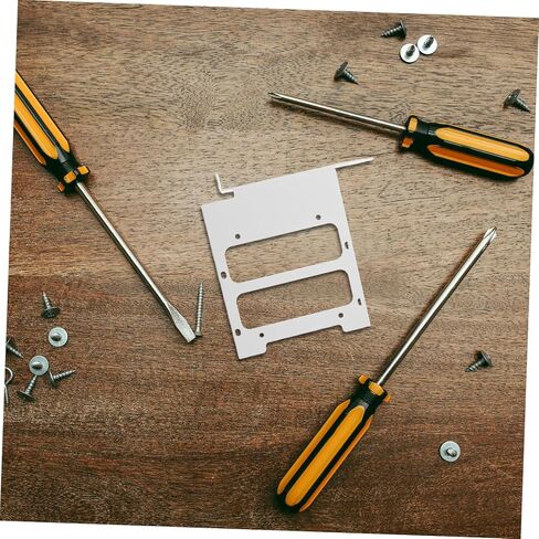 Metal PCI Slot Hard Drive Mounting Tray Bracket for Mechanical and Solid-State Drives Sturdy Metal Mounting Bracket Adapter for PC Cases Easy Installation Dual Compatibility in Saudi Arabia