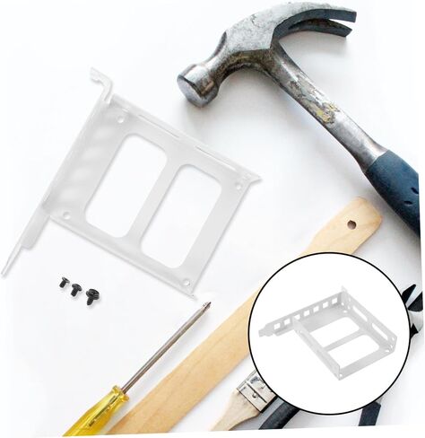 Metal PCI Slot Hard Drive Mounting Tray Bracket for Mechanical and Solid-State Drives Sturdy Metal Mounting Bracket Adapter for PC Cases Easy Installation Dual Compatibility in Saudi Arabia