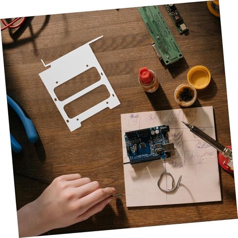Metal PCI Slot Hard Drive Mounting Tray Bracket for Mechanical and Solid-State Drives Sturdy Metal Mounting Bracket Adapter for PC Cases Easy Installation Dual Compatibility in Saudi Arabia
