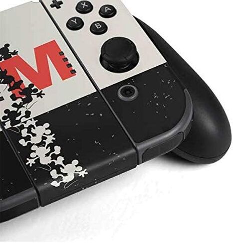 Skinit Decal Gaming Skin Compatible with Nintendo Switch Bundle - Officially Licensed Disney Mickey Mouse Silhouette Split Design in Saudi Arabia