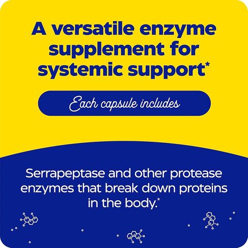 Enzymedica, SerraGold, High-Potency Serrapeptase Enzyme Supplement, Supports Respiratory, Heart & Immune Function, 60 Count in Kuwait