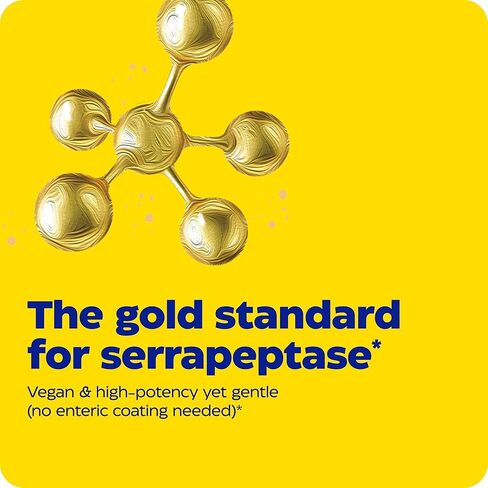 Enzymedica, SerraGold, High-Potency Serrapeptase Enzyme Supplement, Supports Respiratory, Heart & Immune Function, 60 Count in Kuwait