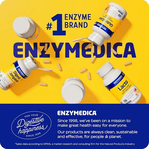 Enzymedica, SerraGold, High-Potency Serrapeptase Enzyme Supplement, Supports Respiratory, Heart & Immune Function, 60 Count in Kuwait