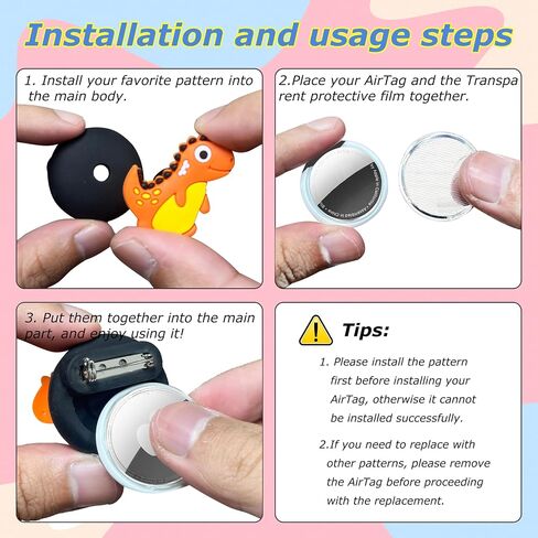 Hidden Case Holder with Pin for airtag, 4-Pack, Anti-Lost Tracker for Children, Elderly, Luggage, Clothing (White Pink Purple Blue) in Saudi Arabia