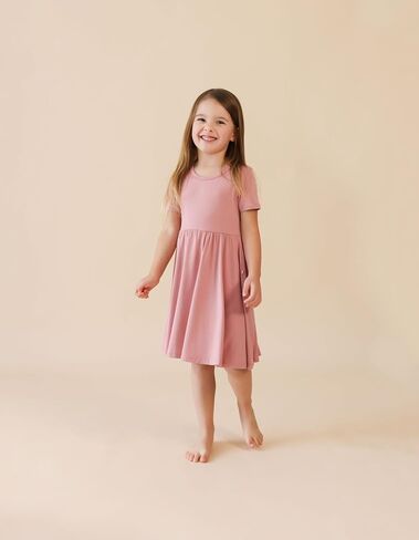 Posh Peanut Little Girls Dresses - Baby Clothes from Soft Viscose from Bamboo - Perfect Kids Summer Dress (Emmilene, 5T-6T) in Kuwait