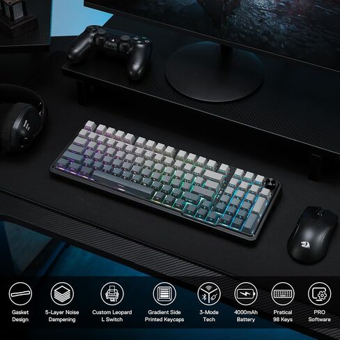 لوحة مفاتيح الألعاب الميكانيكية Redragon K686 وحزمة ماوس الألعاب M695 in Kuwait
