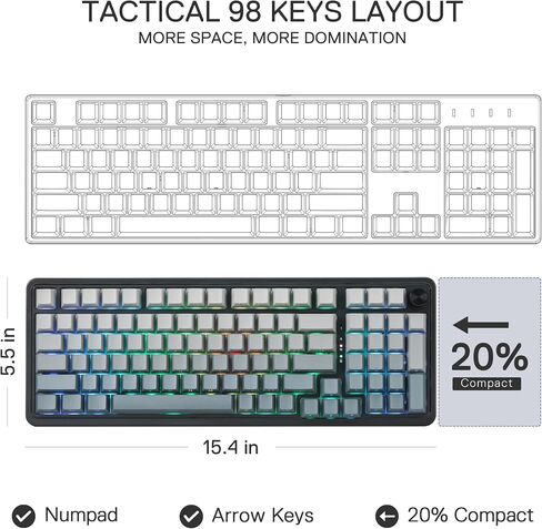 لوحة مفاتيح الألعاب الميكانيكية Redragon K686 وحزمة ماوس الألعاب M695 in Kuwait