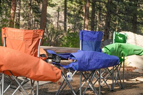 Anytime Chair for Camping, Sports, and The Outdoors w/Carry Bag, Camping Chairs for Adults, Folding Chair for Outside, (by Caddis Sports) (1, Orange) in Kuwait