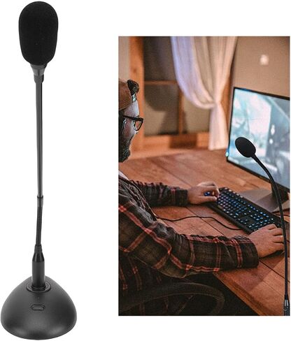 ميكروفون Jectse مرن للرقبة مع قاعدة، مكثف قلبي، قابس XLR لأجهزة الكمبيوتر أو الواجهات المسموعة، صوت احترافي، اتصال مستقر in Kuwait