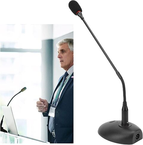ميكروفون Jectse مرن للرقبة مع قاعدة، مكثف قلبي، قابس XLR لأجهزة الكمبيوتر أو الواجهات المسموعة، صوت احترافي، اتصال مستقر in Kuwait