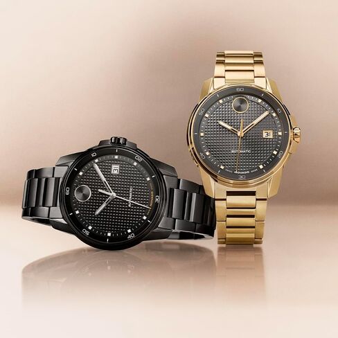 Movado Bold Verso Men's Watch-41 MM CASE ، سوار من الفولاذ المقاوم للصدأ ، تصميم ذاتي ، تصميم أنيق ، هدية له in Saudi Arabia