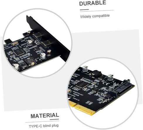 بطاقة توسيع USB PCIe بسرعة 10 جيجابت في الثانية ومنافذ USB-C مزدوجة لنقل البيانات بسرعة عالية متوافقة مع أجهزة الكمبيوتر المكتبية PCI-E للنسخ الاحتياطي للملفات وتحرير الفيديو in Kuwait