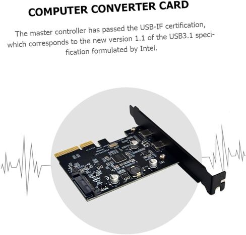 بطاقة توسيع USB PCIe بسرعة 10 جيجابت في الثانية ومنافذ USB-C مزدوجة لنقل البيانات بسرعة عالية متوافقة مع أجهزة الكمبيوتر المكتبية PCI-E للنسخ الاحتياطي للملفات وتحرير الفيديو in Kuwait